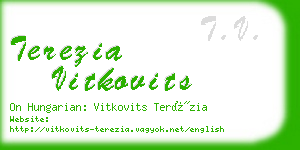 terezia vitkovits business card